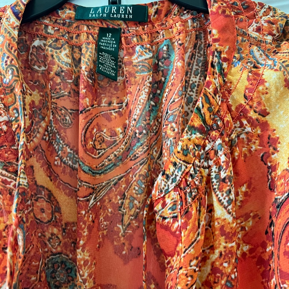 Lauren Ralph Lauren paisley dress Size 12 - Picture 4 of 5